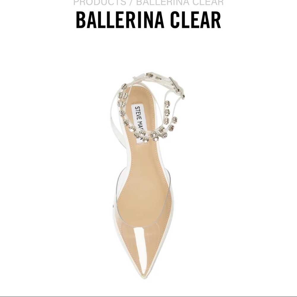 Steve Madden ballerina clear size 6 brand new in box